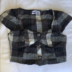 Urban outfitters plaid crop top